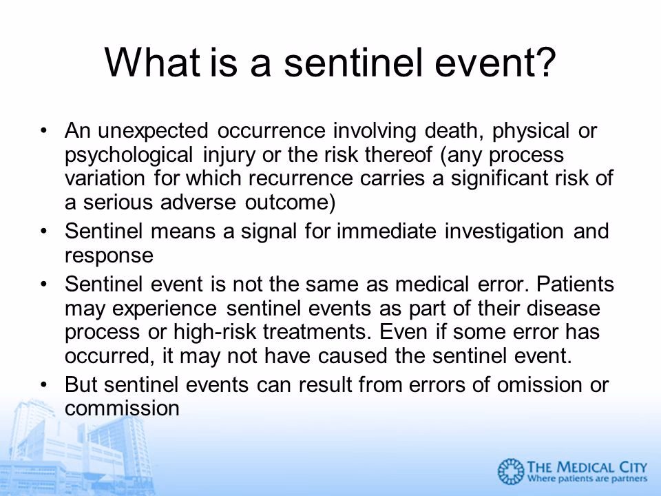 What is a sentinel condition?