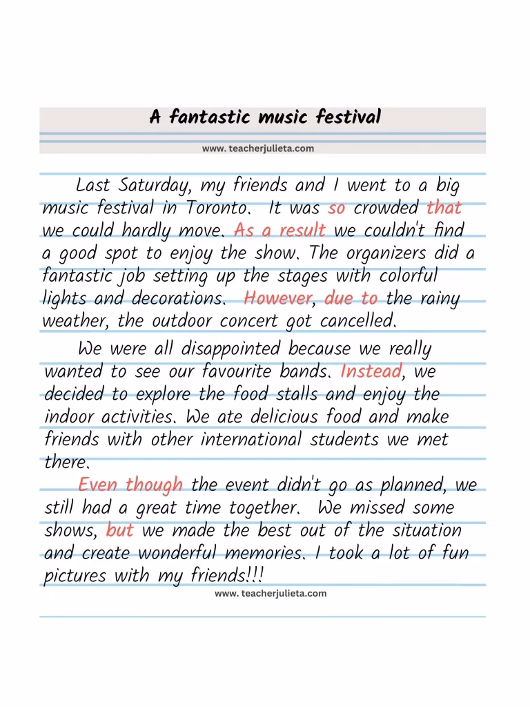 How would you describe the event?