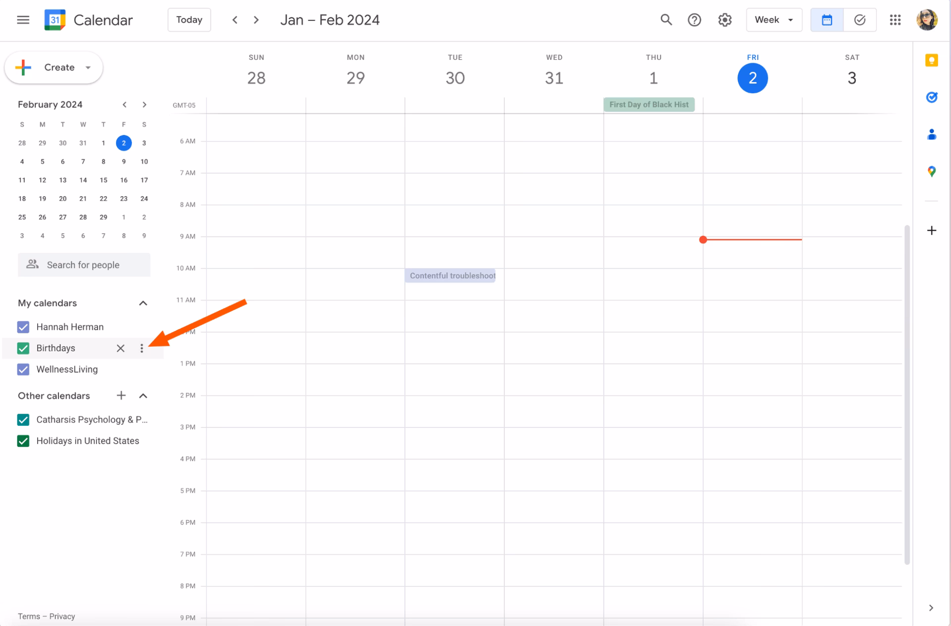 How do I add events from one calendar to another?