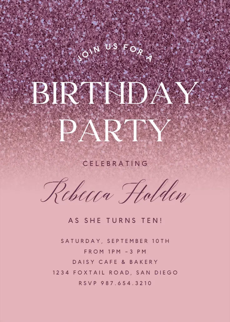 How do you invite people to a birthday event?