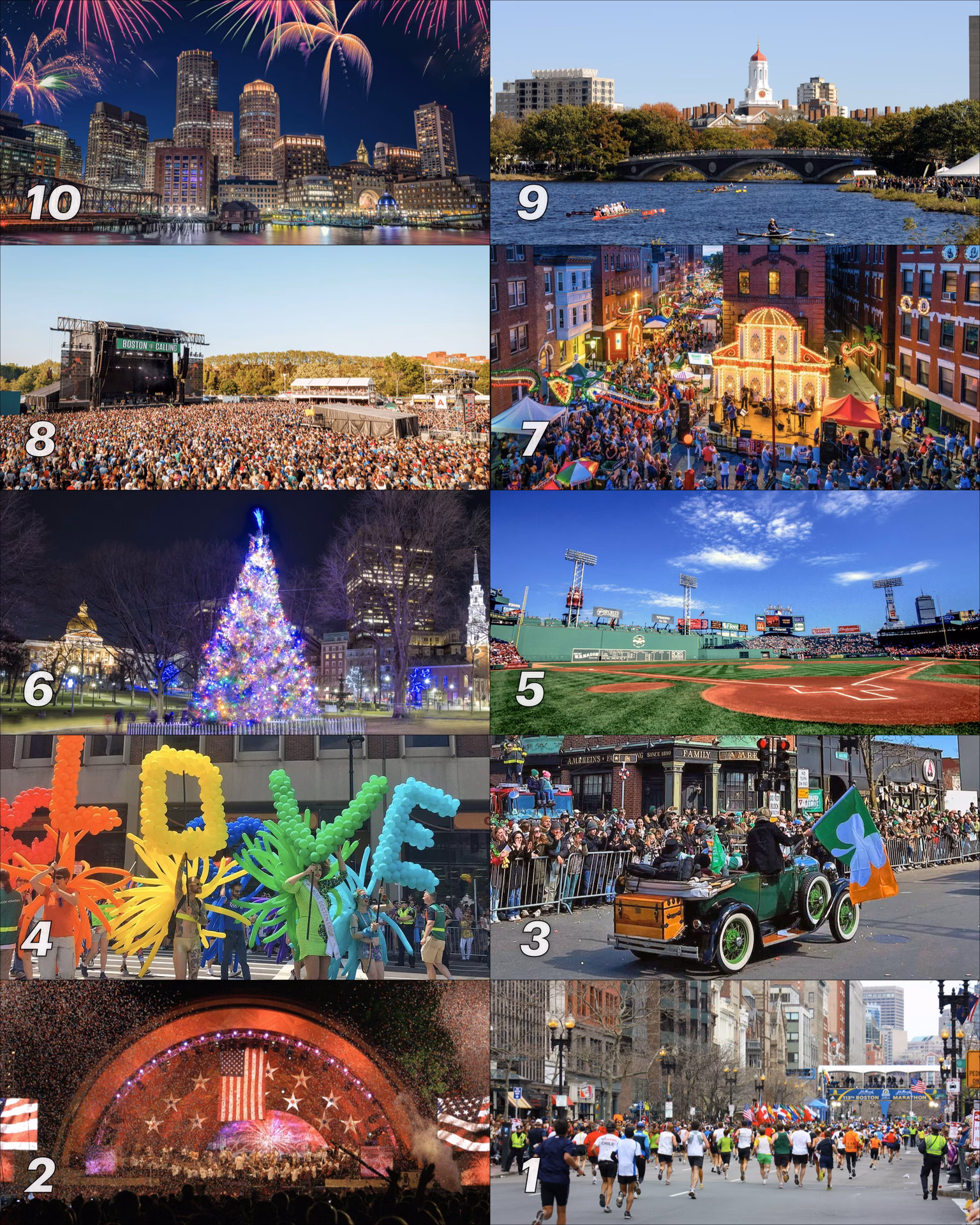 What events occured in Boston?