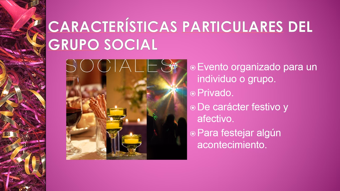 ¿Qué características tienen las celebraciones sociales?