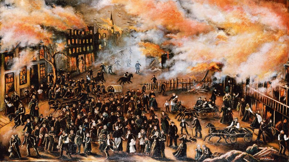 How is the Great Chicago Fire a turning point in history?