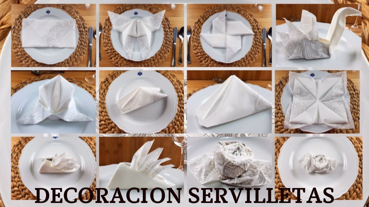 ¿Cómo acomodar servilletas de papel en una mesa?