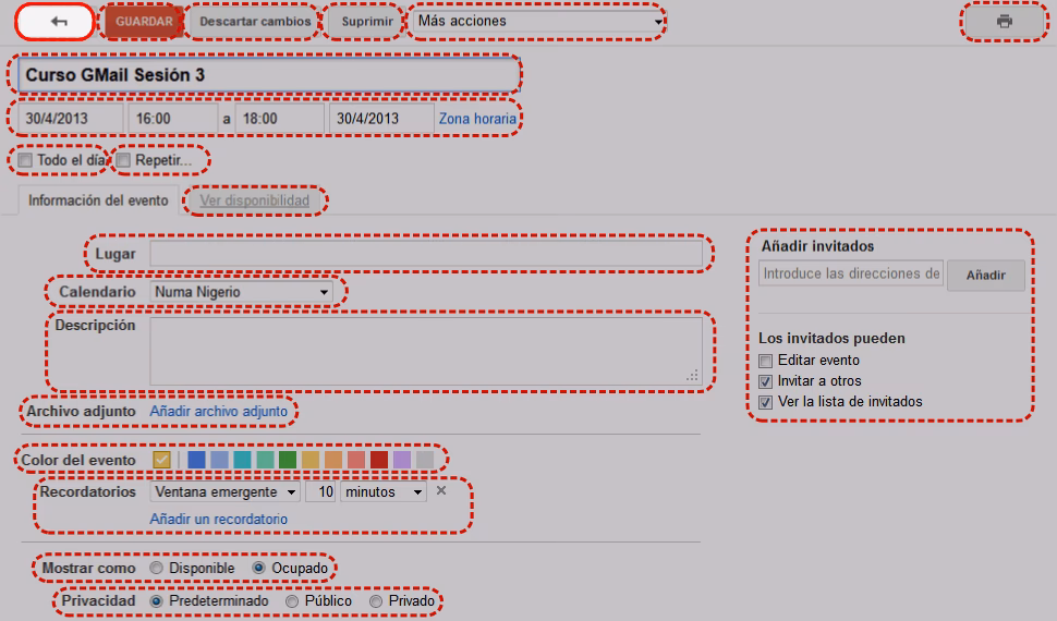¿Cómo edito un calendario en Google Calendar?