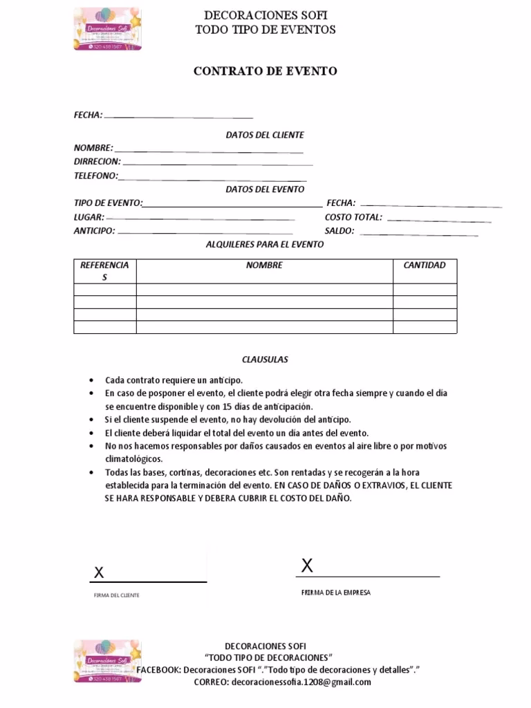 ¿Cómo es un contrato por evento?