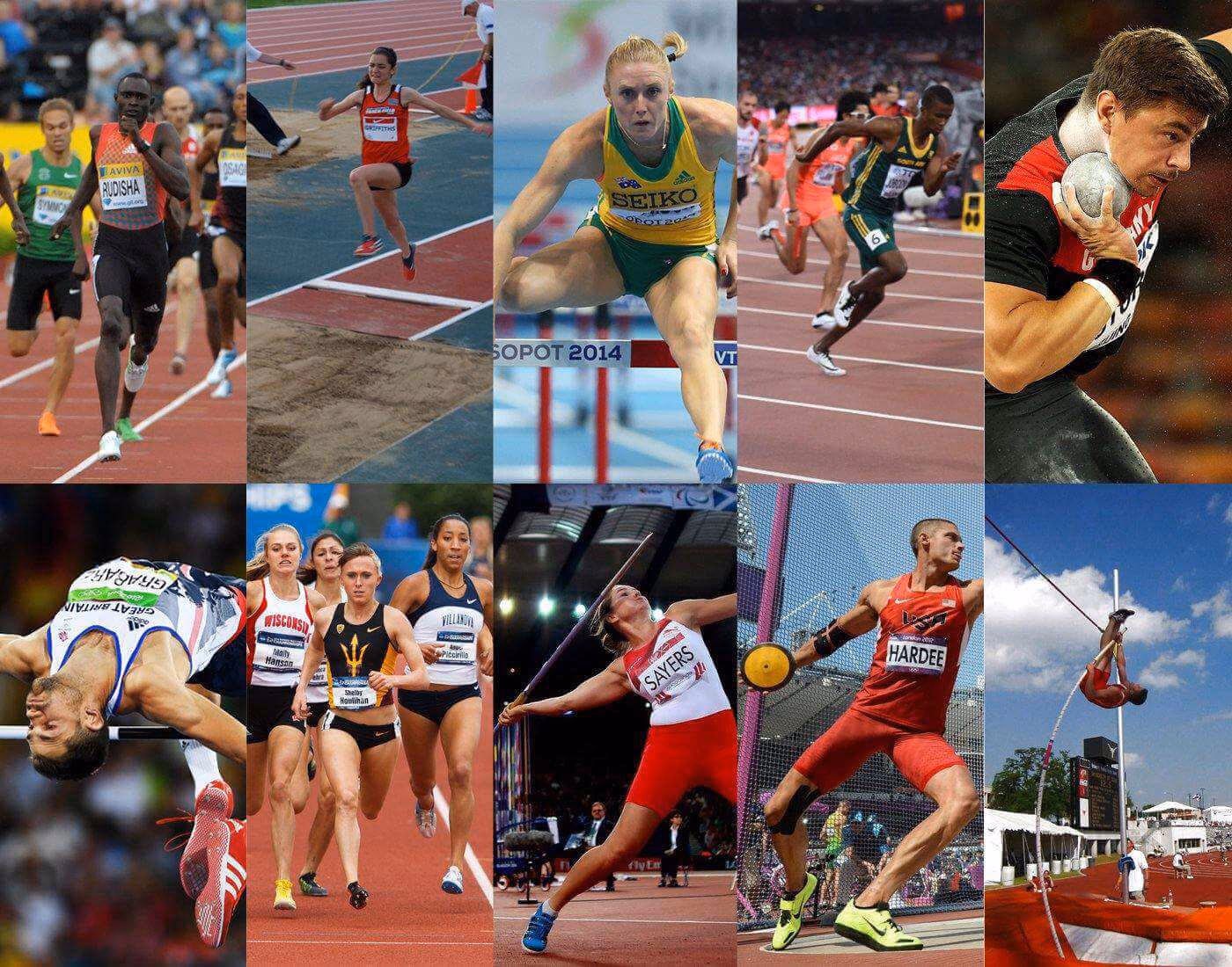 What is the first event in the men's decathlon?