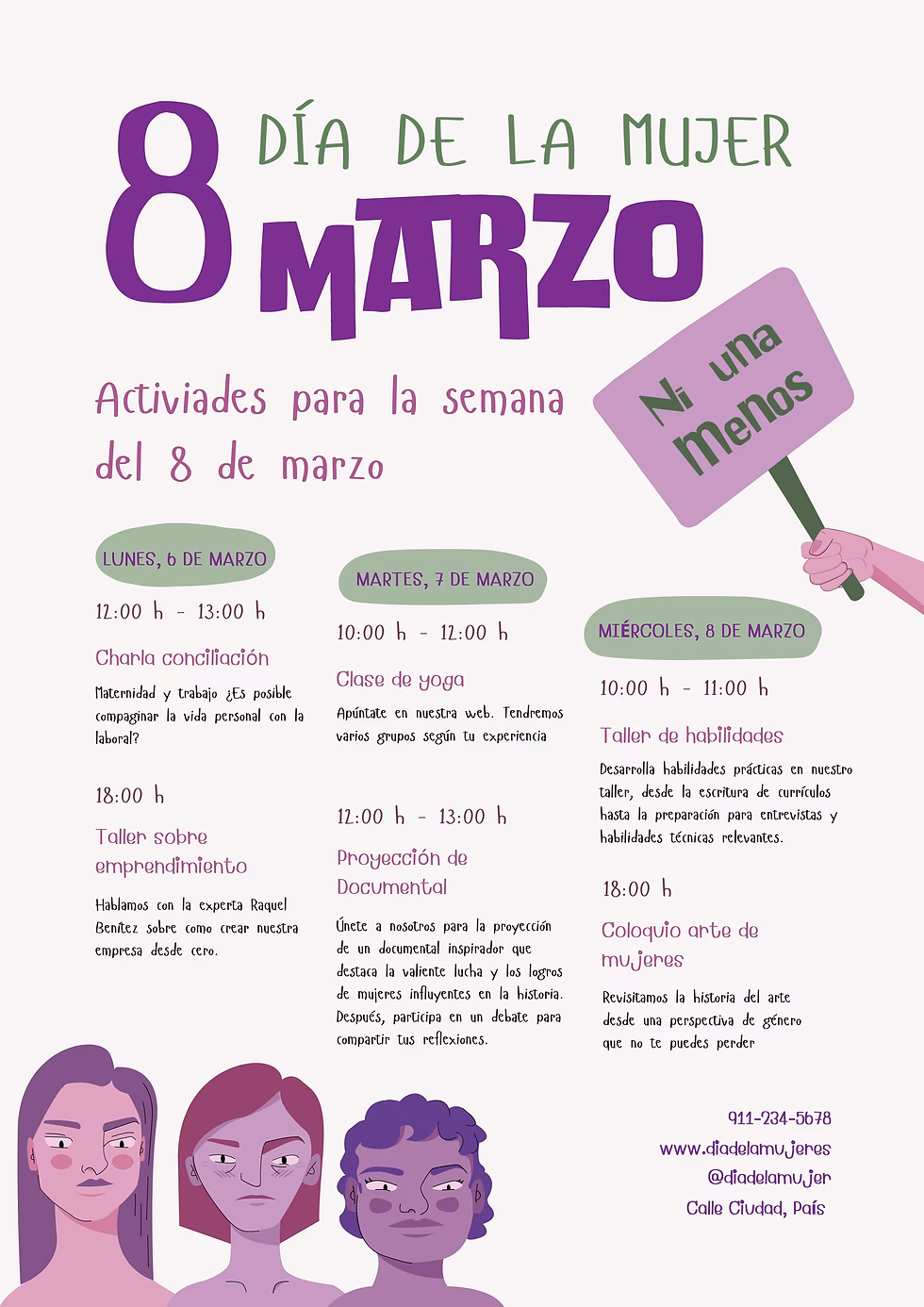 ¿Qué actividades se pueden hacer para el Día Internacional de la Mujer?