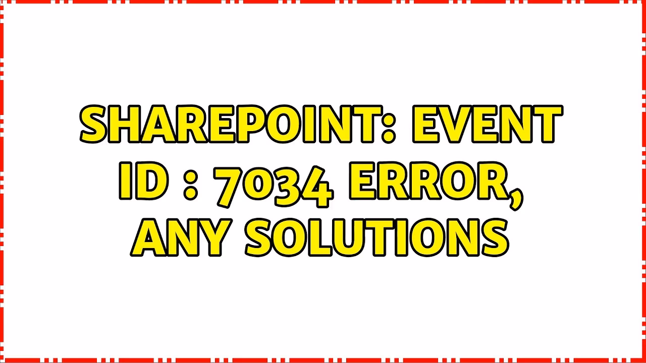 What is event code 7034?