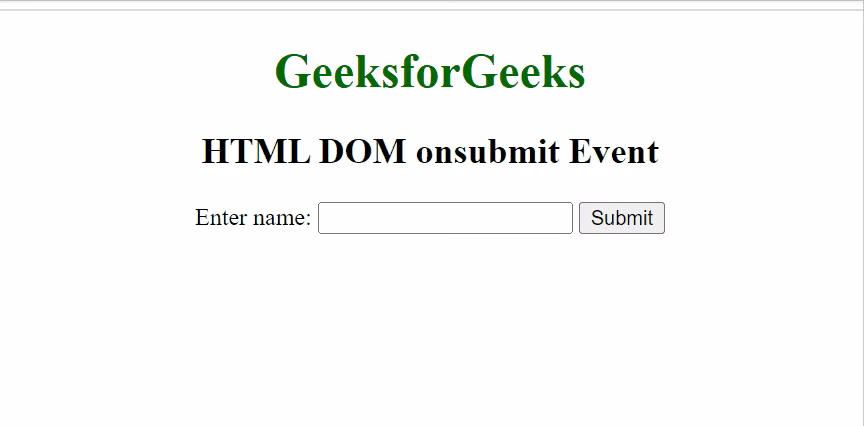 What is the submit event type?