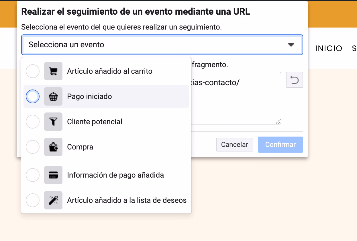 ¿Qué es un evento de conversion en Facebook?