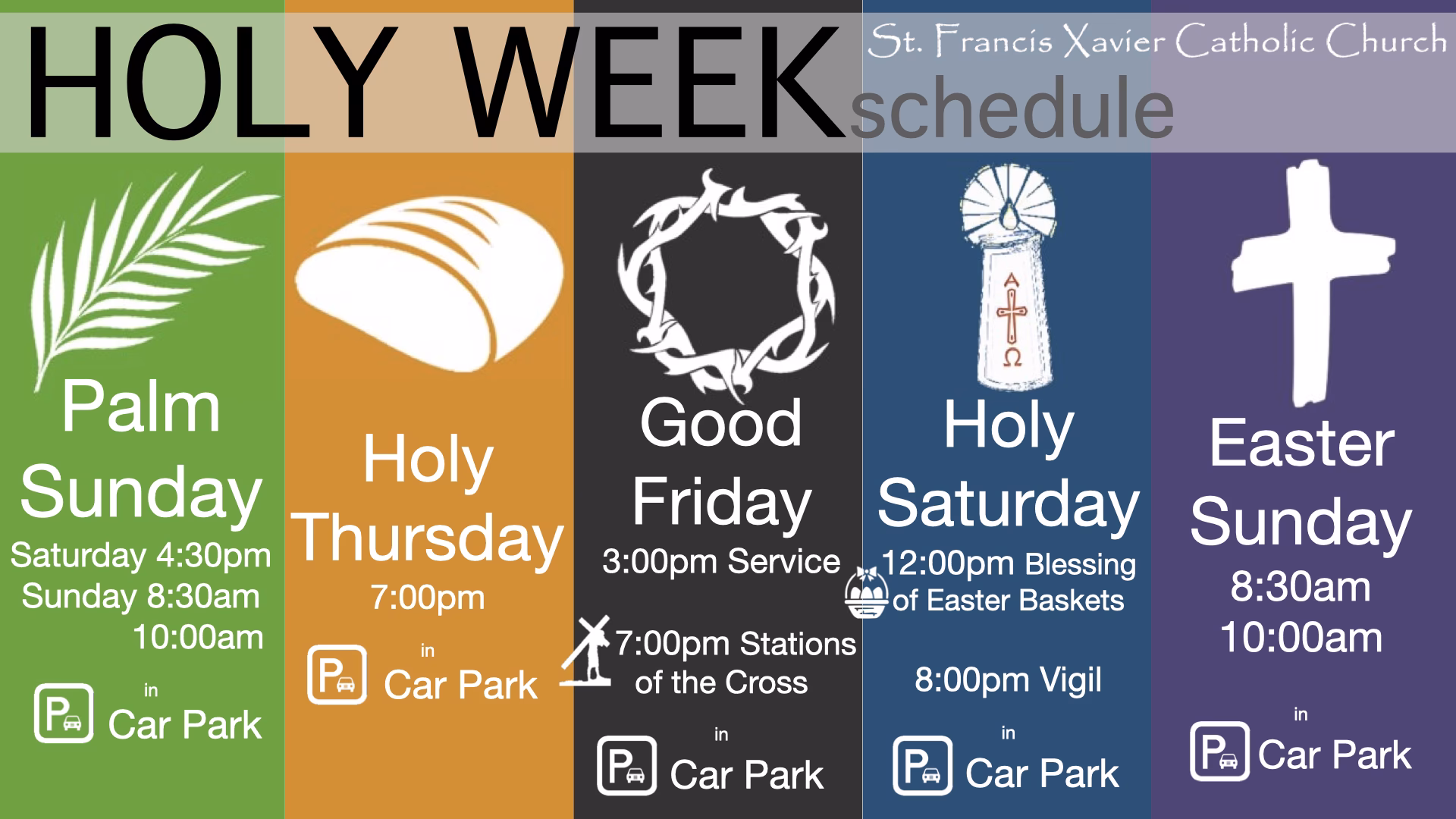What are some events of Holy Week?