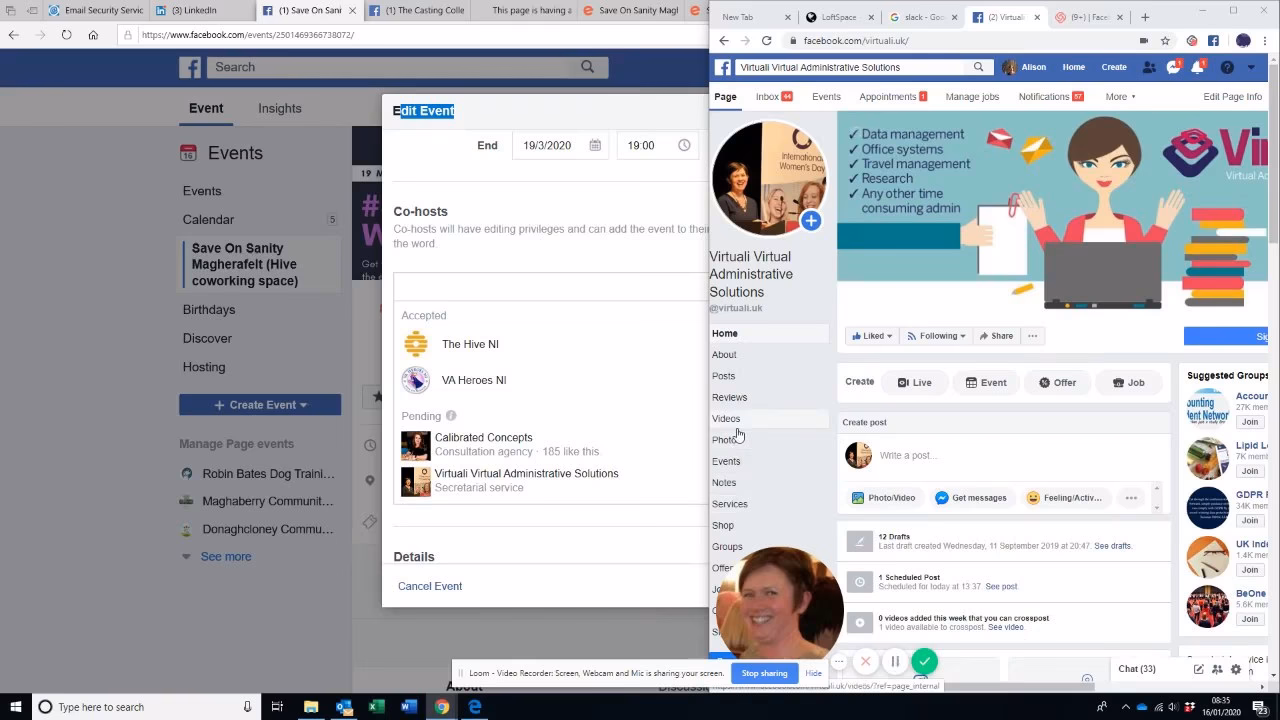 Why can't co-host invite on Facebook?