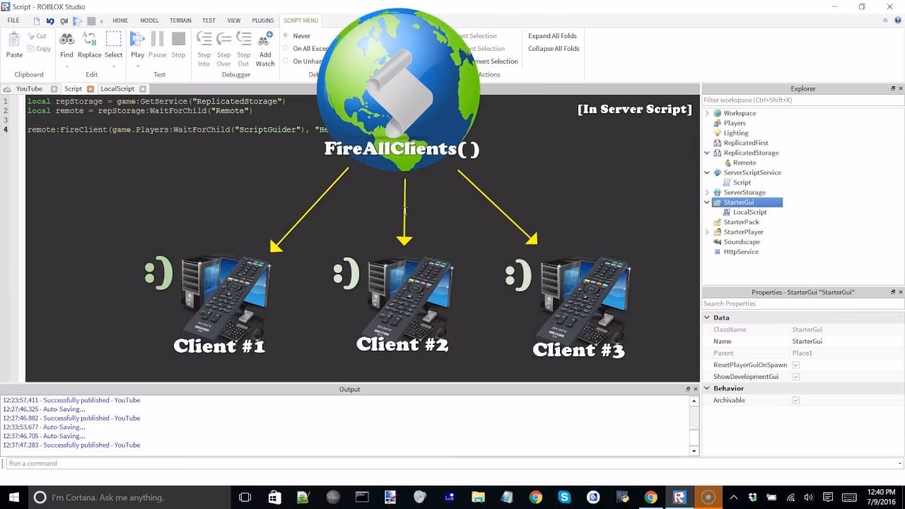 How to make remote events in Roblox?