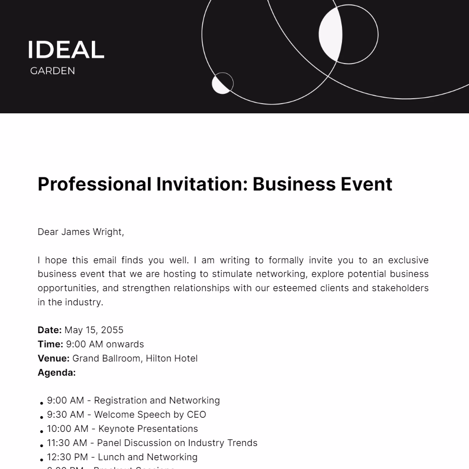 How do you invite a CEO to stage for a speech?