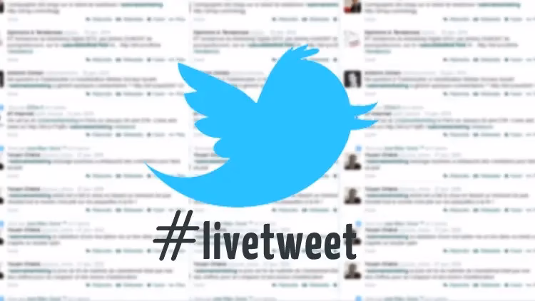 How do I announce an event on Twitter?