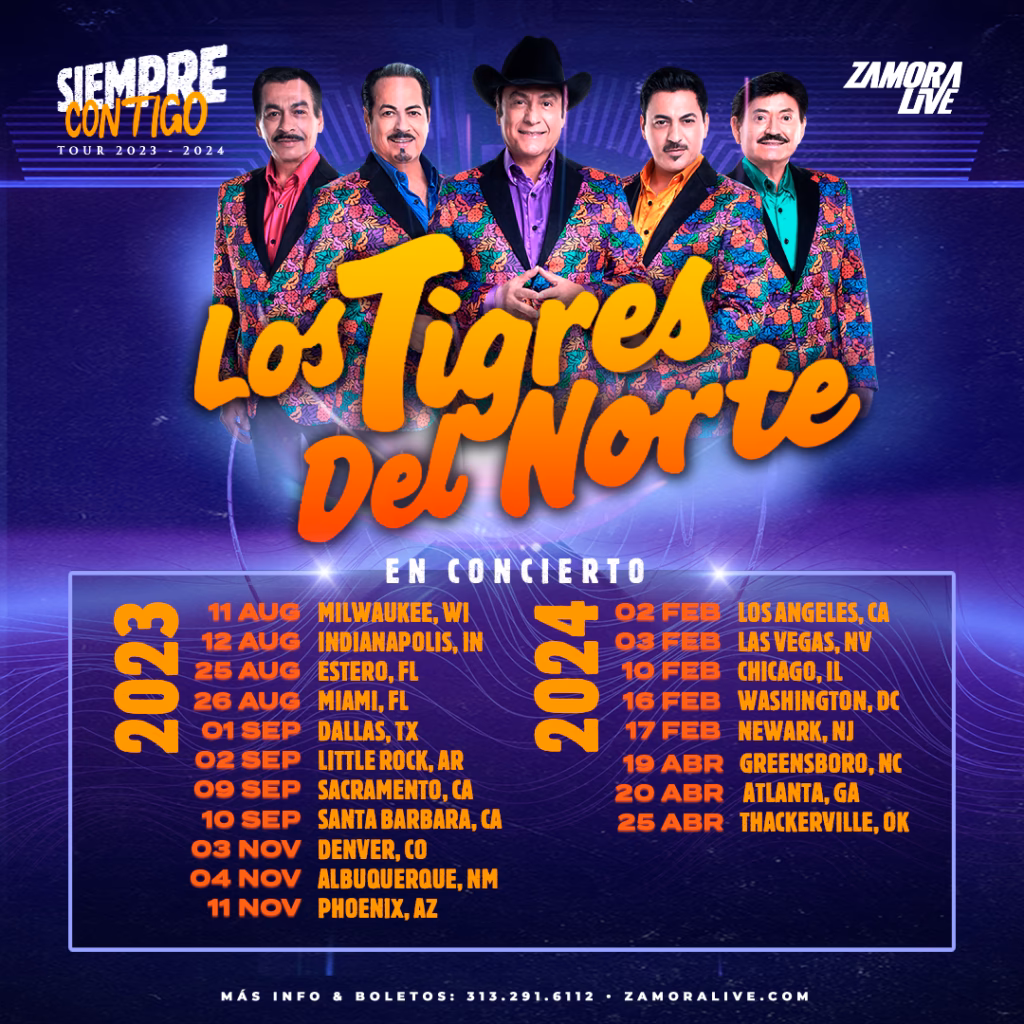 ¿Cuándo vienen Los Tigres del Norte en 2025?