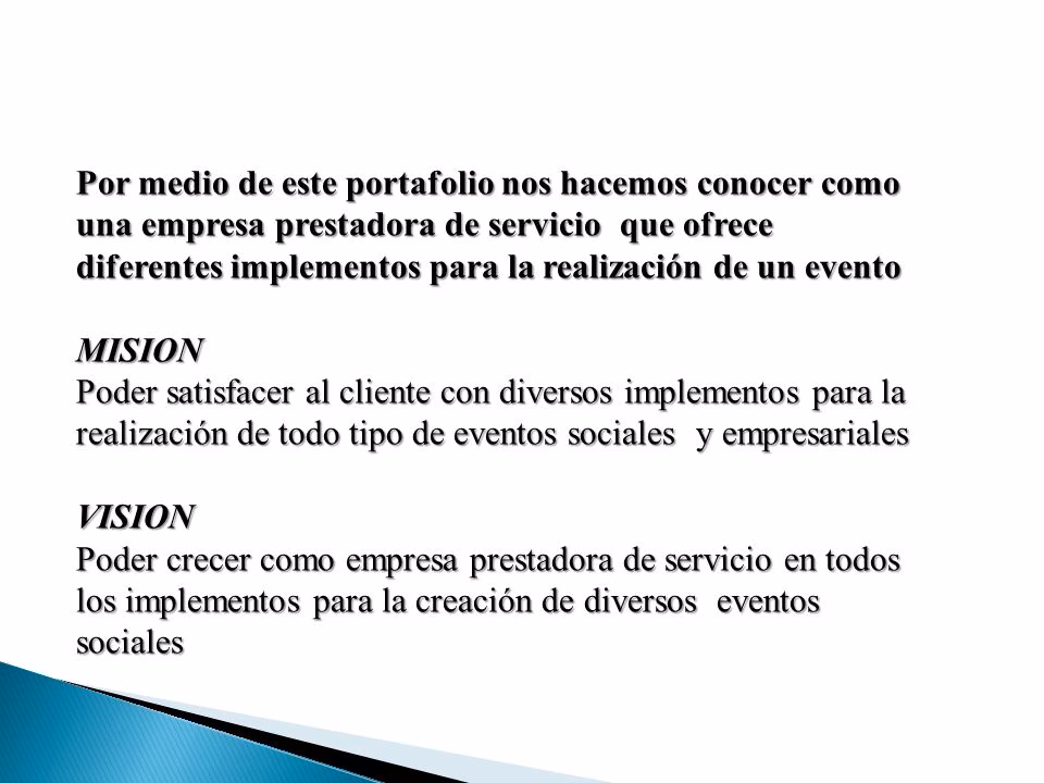 ¿Qué es una misión de una empresa de comida?