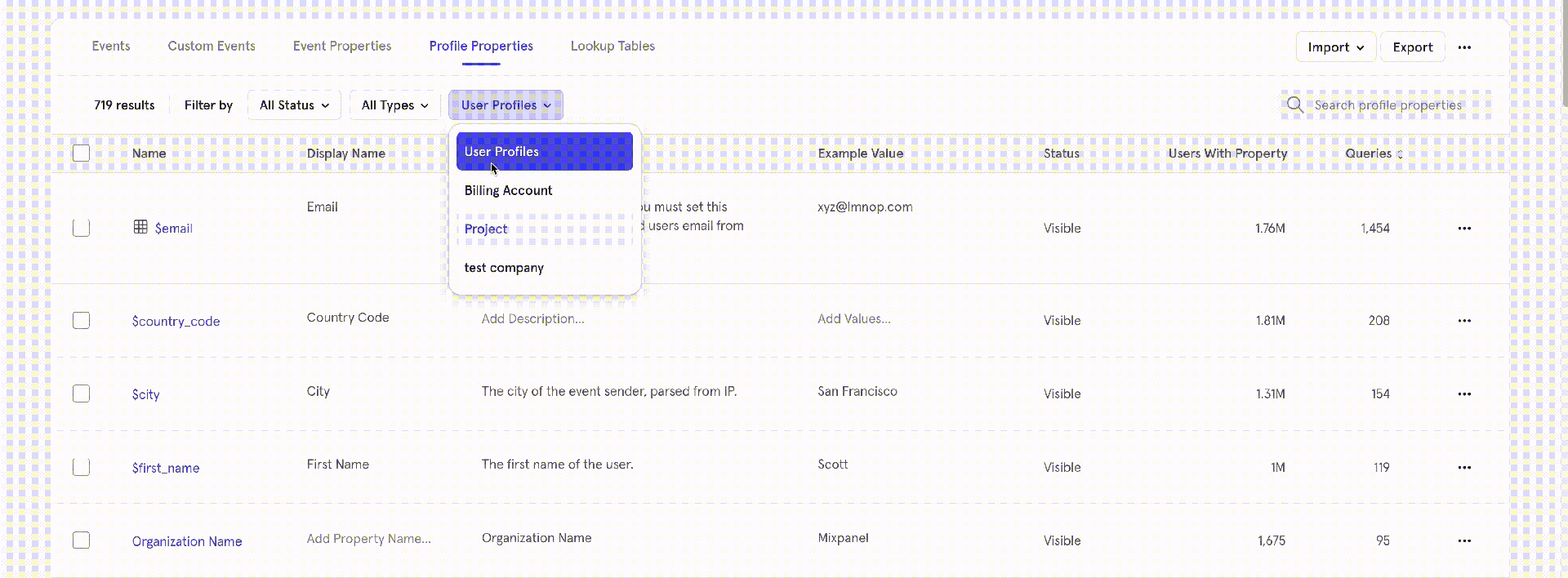 What are Mixpanel events?