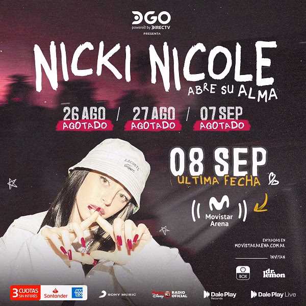 ¿Cuándo viene Nicki Nicole Argentina 2025?
