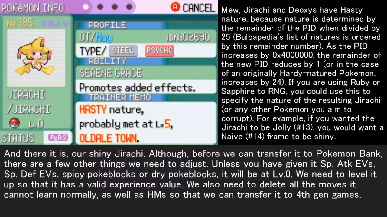 Is it possible to get Jirachi in Emerald?
