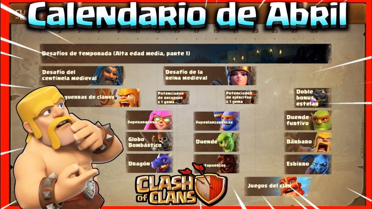 ¿Con qué frecuencia se realizan los eventos de Clash of Clans?