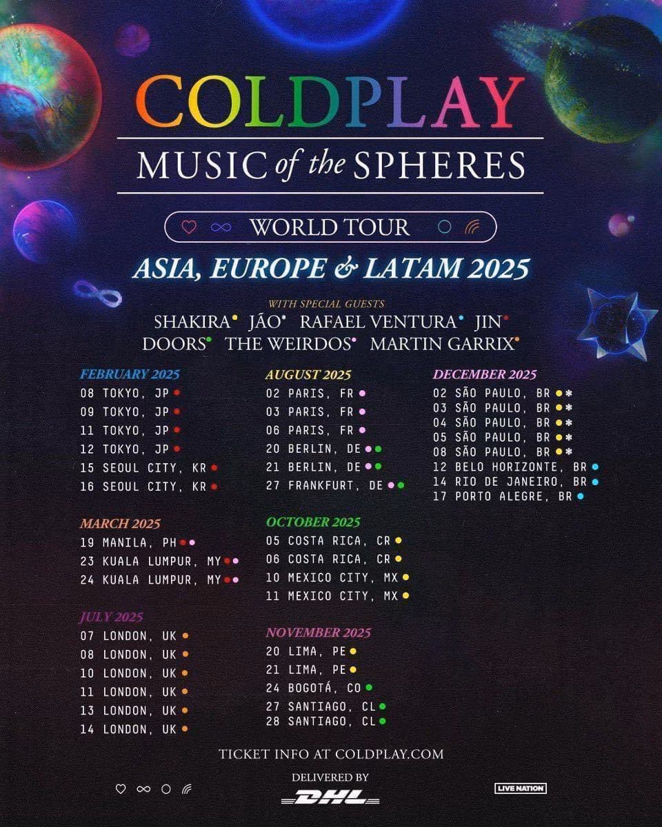 ¿Cuándo viene Coldplay a Argentina en 2025?