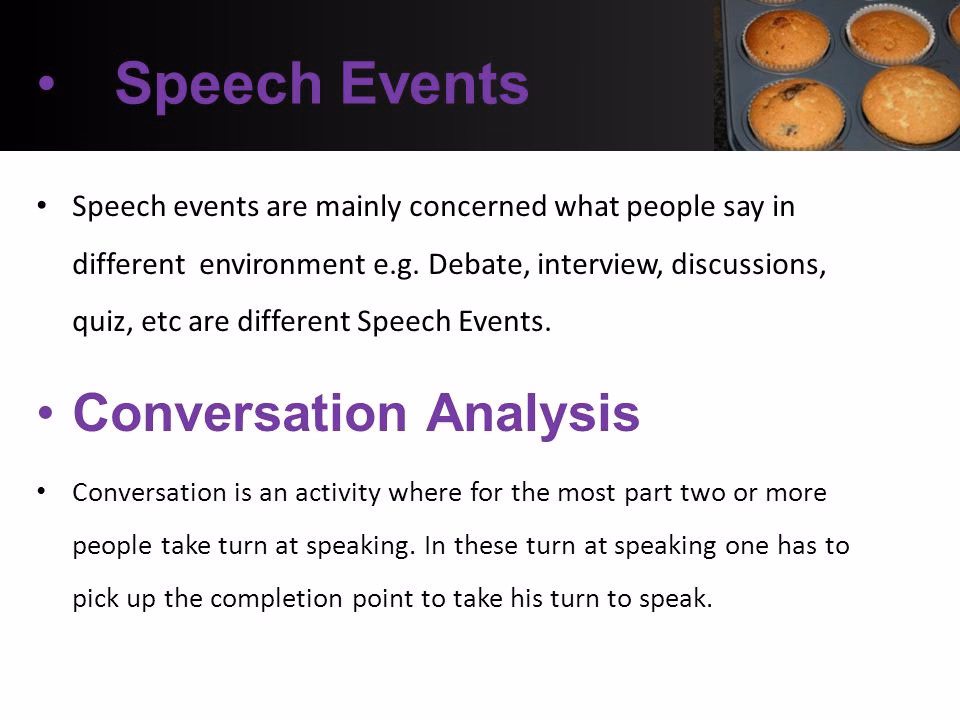 What is the speech situation and speech event?