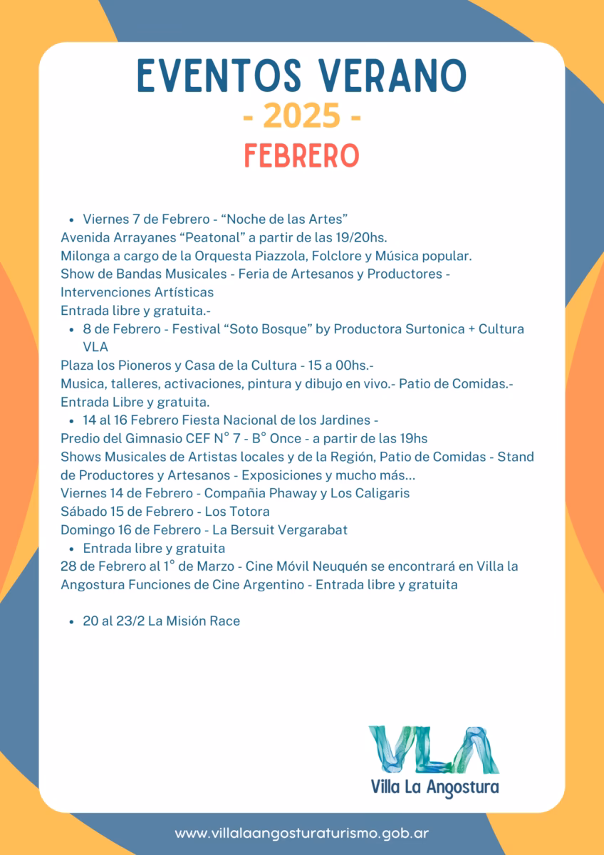 ¿Cuándo es la fiesta de los jardines Villa La Angostura?
