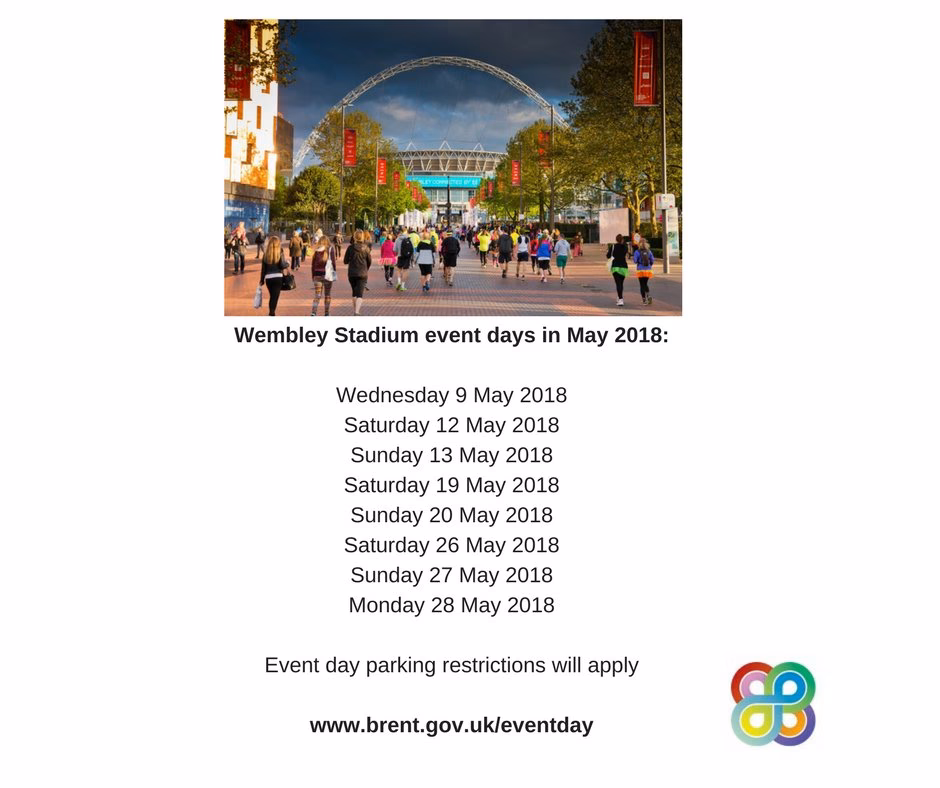 What time can you park at Wembley on event day?